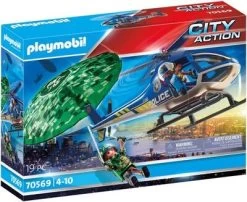 Playmobil 70569 City Action Politihelikopter: Faldskskærms-forfølgelse