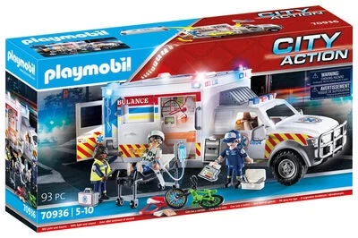 Playmobil 70936 City Action Redningskøretøj: Amerikansk Ambulance