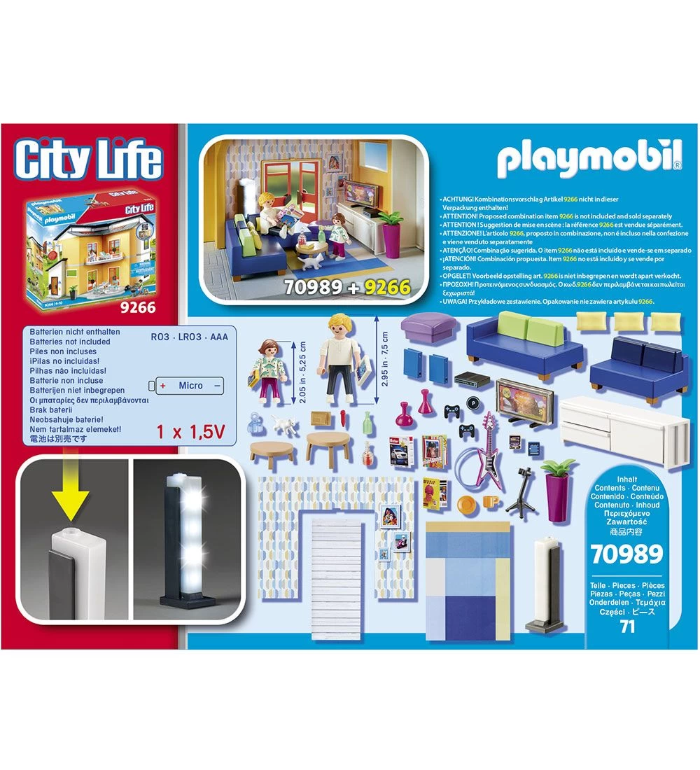 Playmobil City Life - Stue - 70989 - 71 Dele - Billede 3