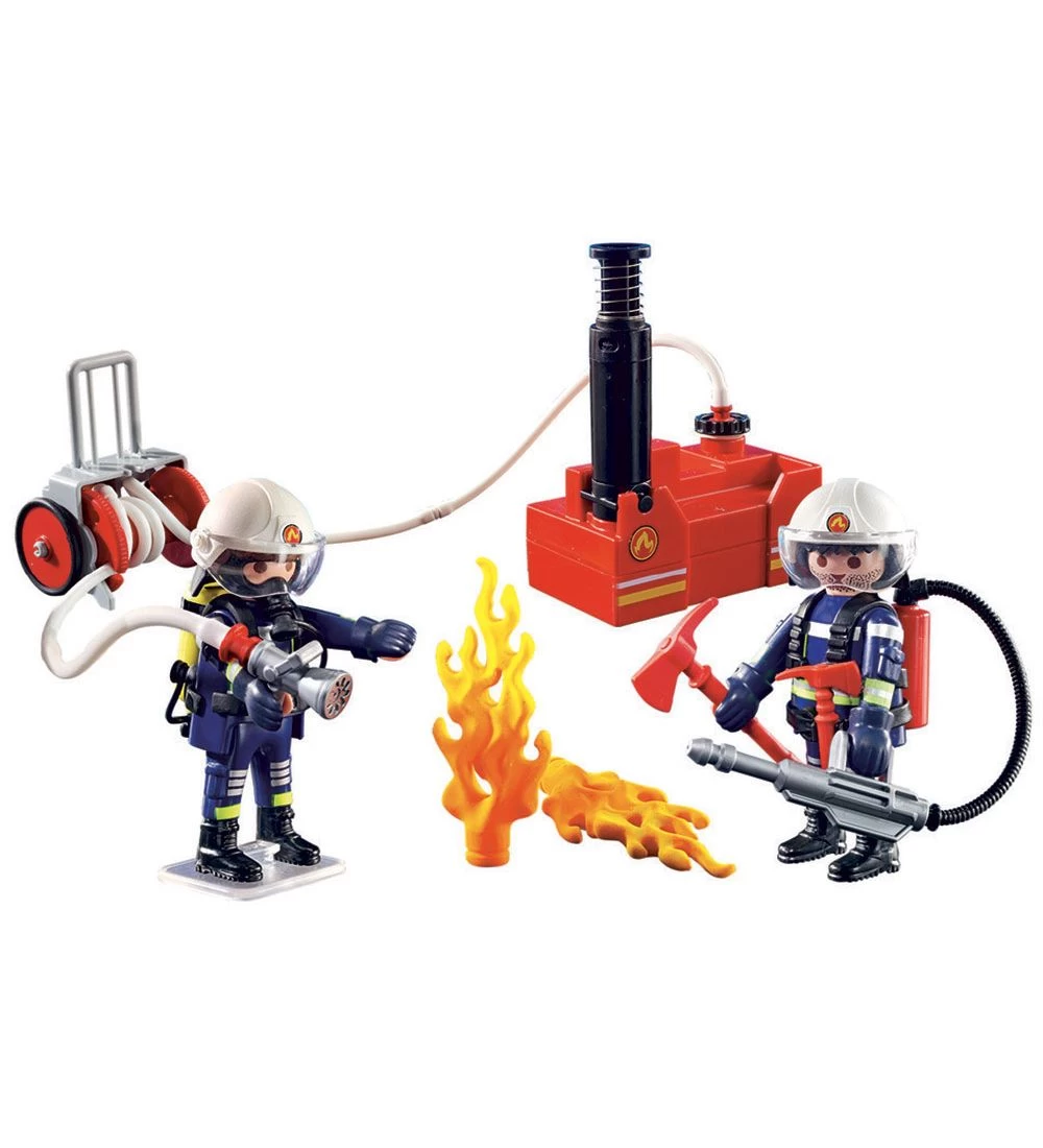 Playmobil City Action - Brandmænd Med Vandpumpe - 9468 - 40 Dele - Billede 2