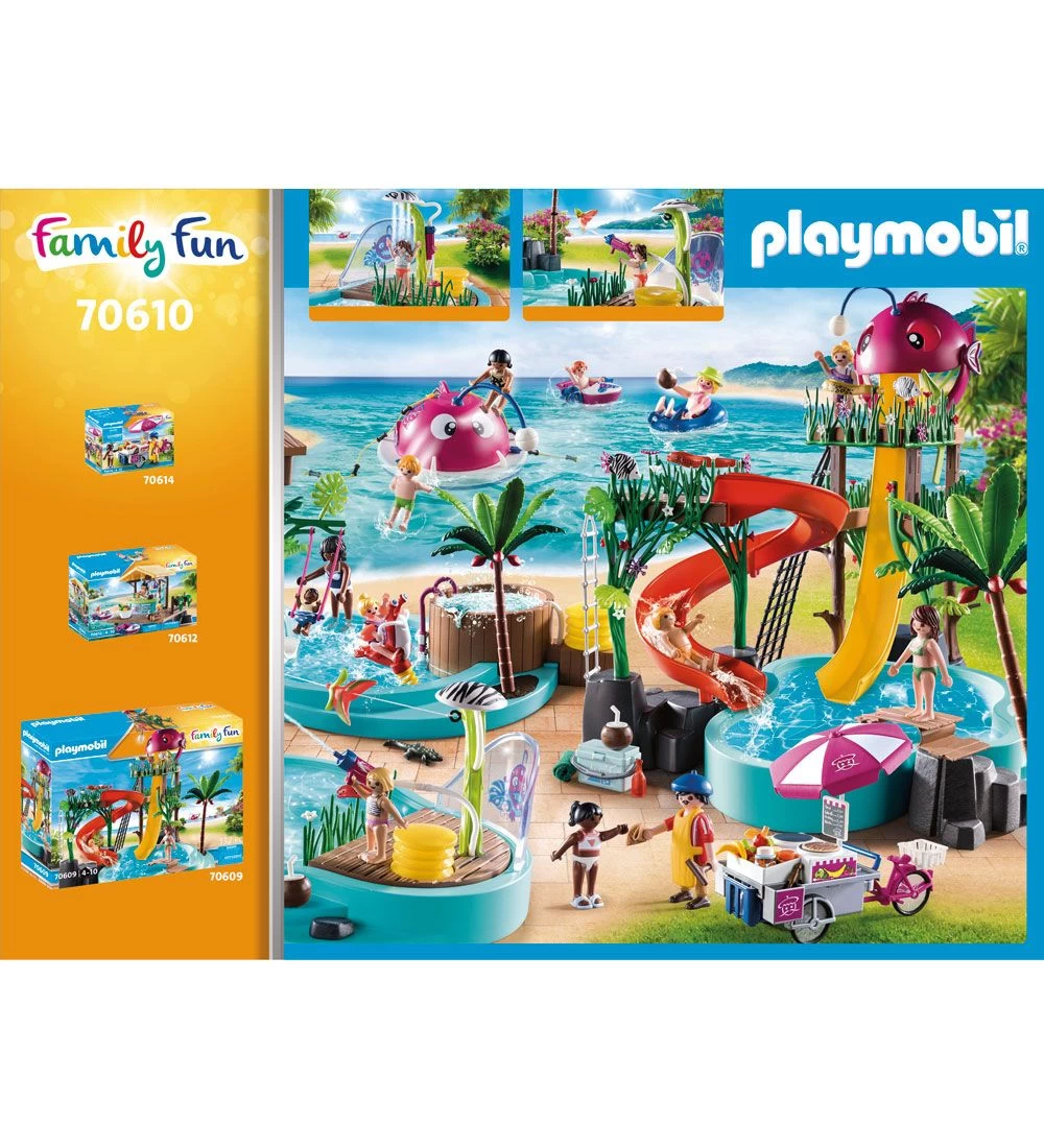 Playmobil Family Fun - Sjov Pool Med Vandpistol - 70610 - 65 Del - Billede 3