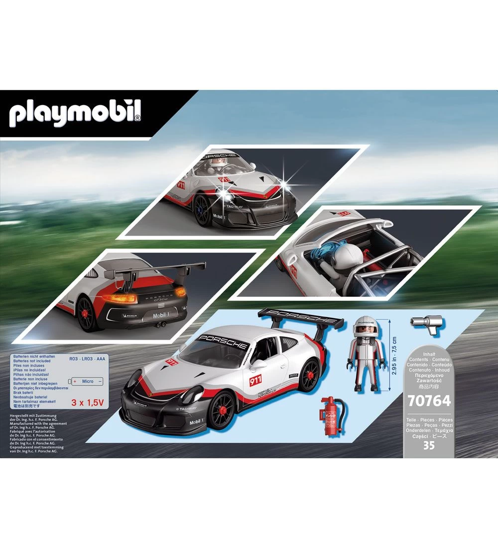 Playmobil - Porsche 911 GT3 Cup - Hvid - 70764 - 35 Dele - Billede 3