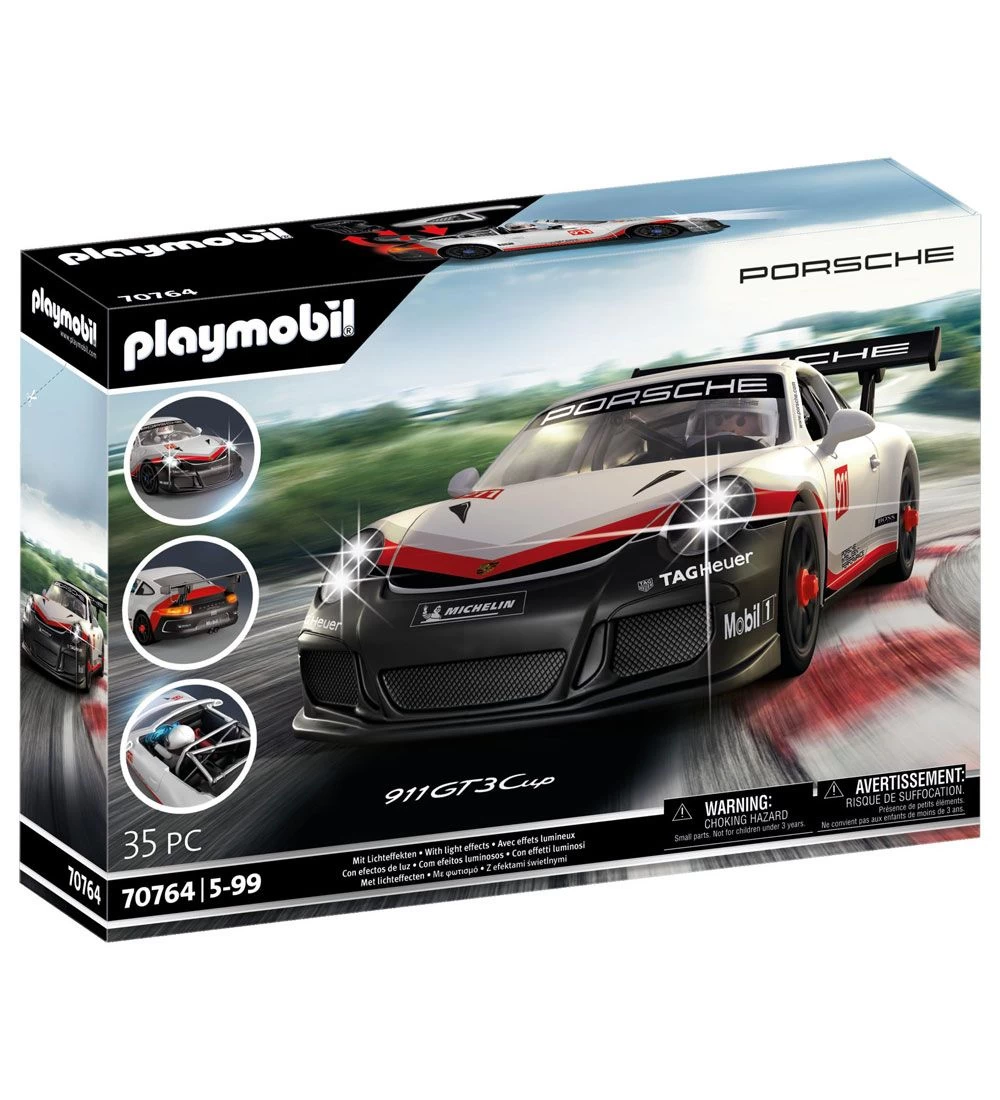 Playmobil - Porsche 911 GT3 Cup - Hvid - 70764 - 35 Dele