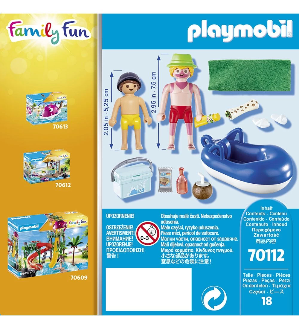 Playmobil Family Fun - Badegæst Med Badering - 70112 - 18 Dele - Billede 3