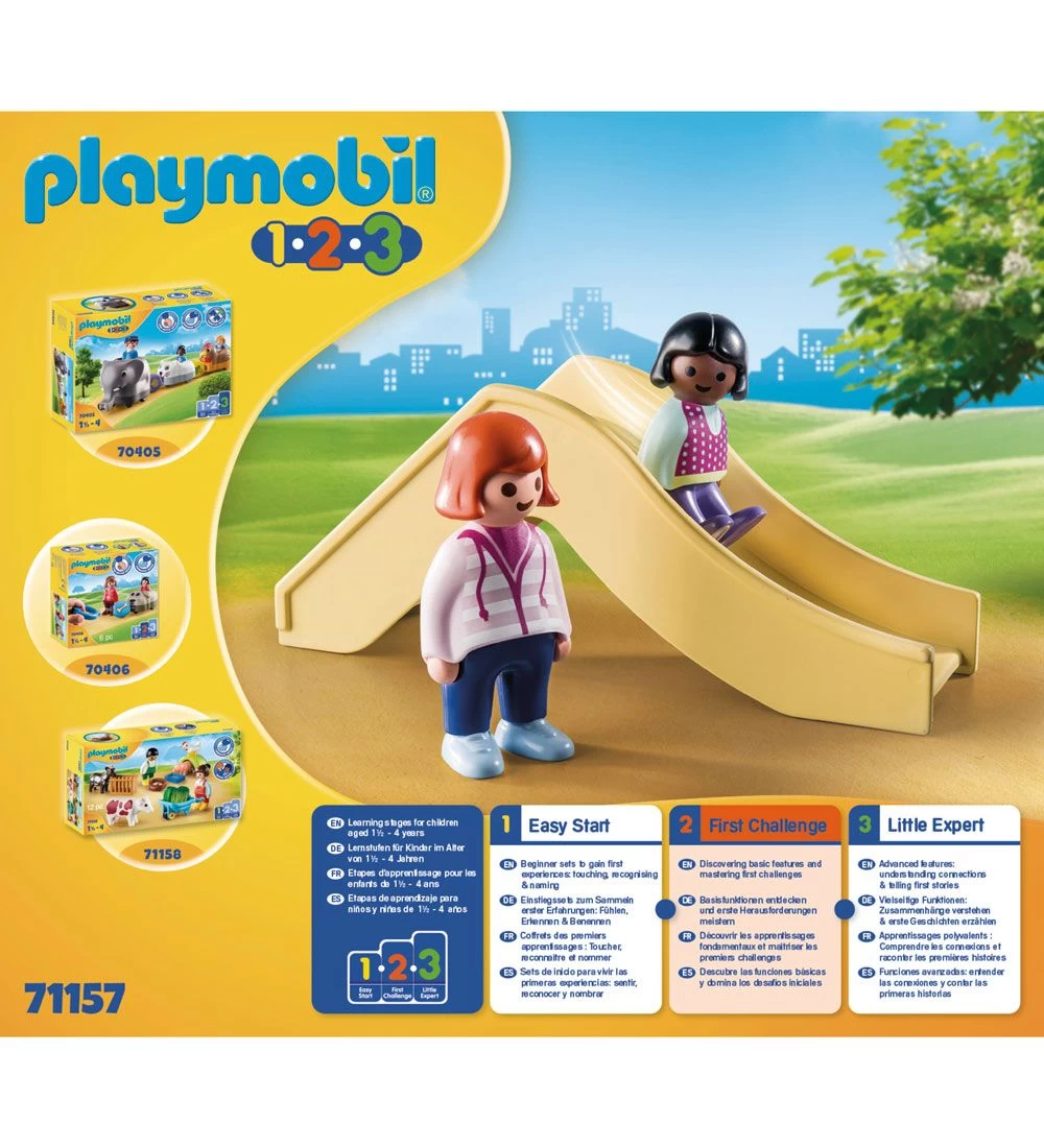 Playmobil 1.2.3 - Legeplads - 71157 - 10 Dele - Billede 3