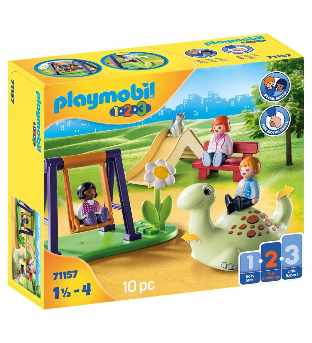Playmobil 1.2.3 - Legeplads - 71157 - 10 Dele