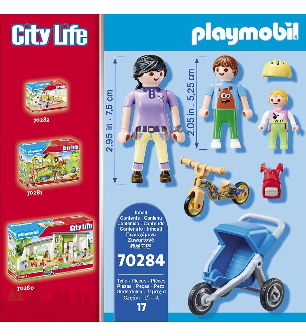Playmobil City Life - Mor Med Børn - 70284 - 17 Dele - Billede 3