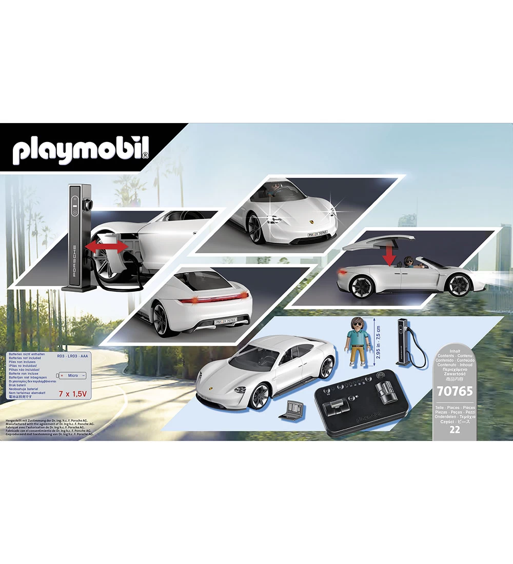 Playmobil Fjernstyret Bil - Porsche Mission E - Hvid - 70765 - 2 - Billede 2