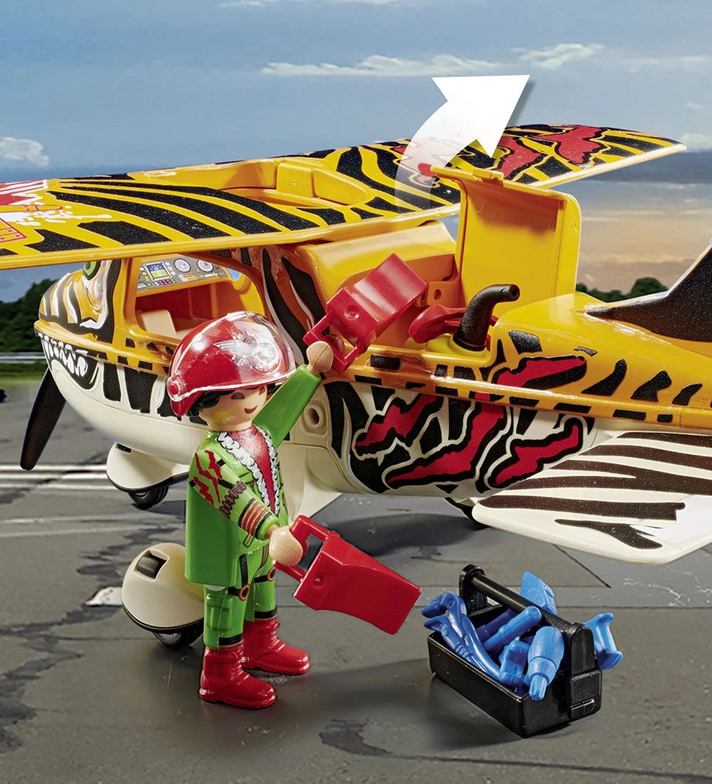 Playmobil Air Stuntshow - Propelflyet Tiger - 70902 - 43 Dele - Billede 4