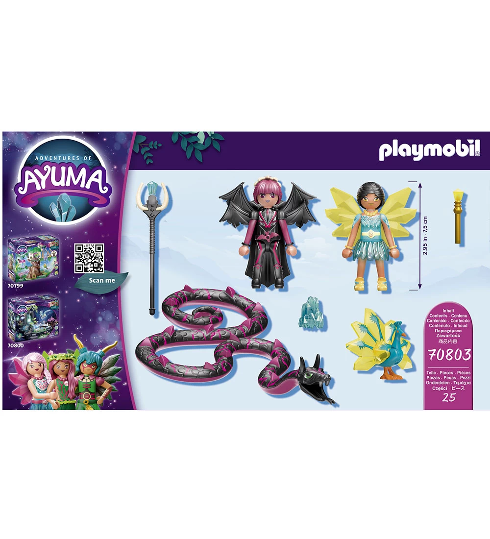 Playmobil Ayuma - Crystal Fairy Og Bat Fairy Med Totemdyr - 7080 - Billede 2