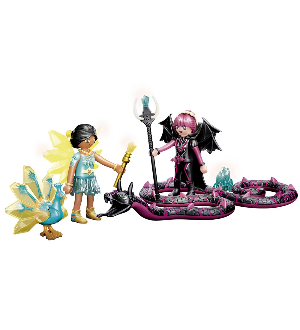 Playmobil Ayuma - Crystal Fairy Og Bat Fairy Med Totemdyr - 7080 - Billede 3