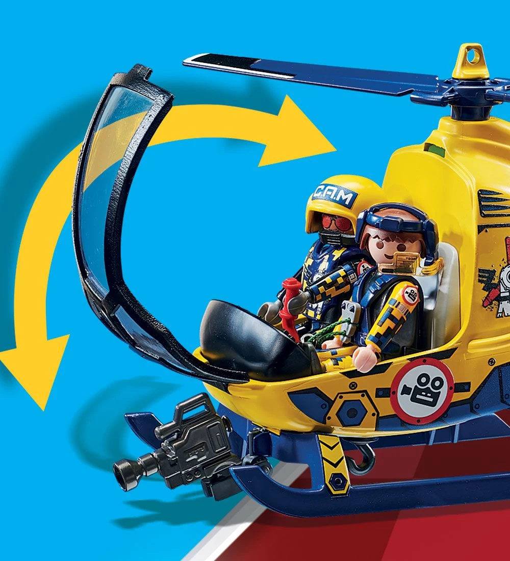 Playmobil Air Stuntshow - Filmhold-Helikopter - 70833 - 36 Dele - Billede 4