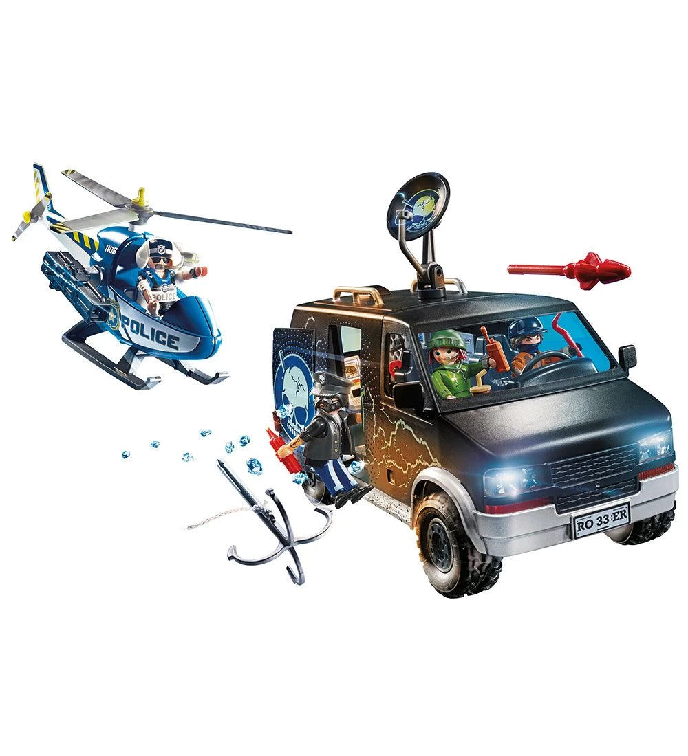 Playmobil City Action - Politihelikopter: Forfølgelse Af Flugtbi - Billede 2
