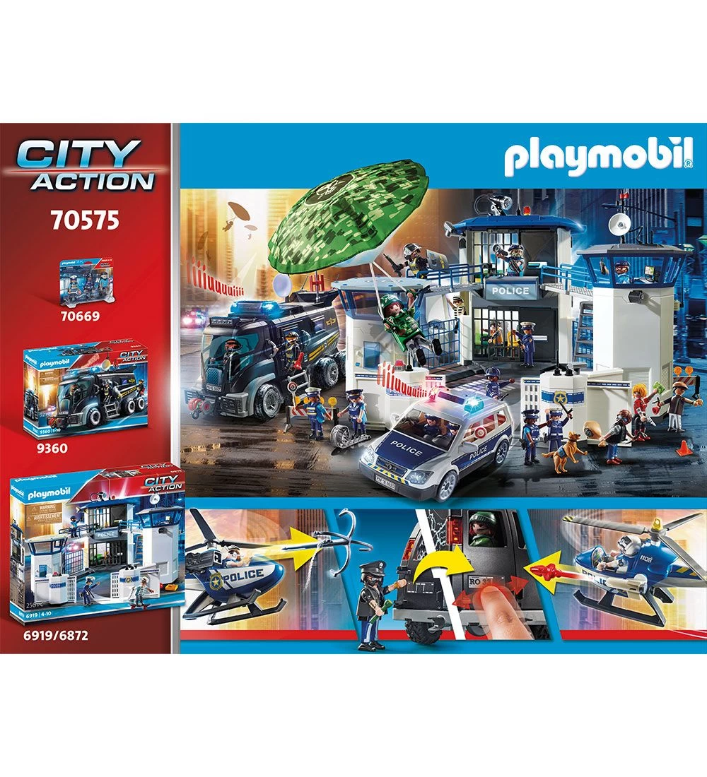 Playmobil City Action - Politihelikopter: Forfølgelse Af Flugtbi - Billede 3