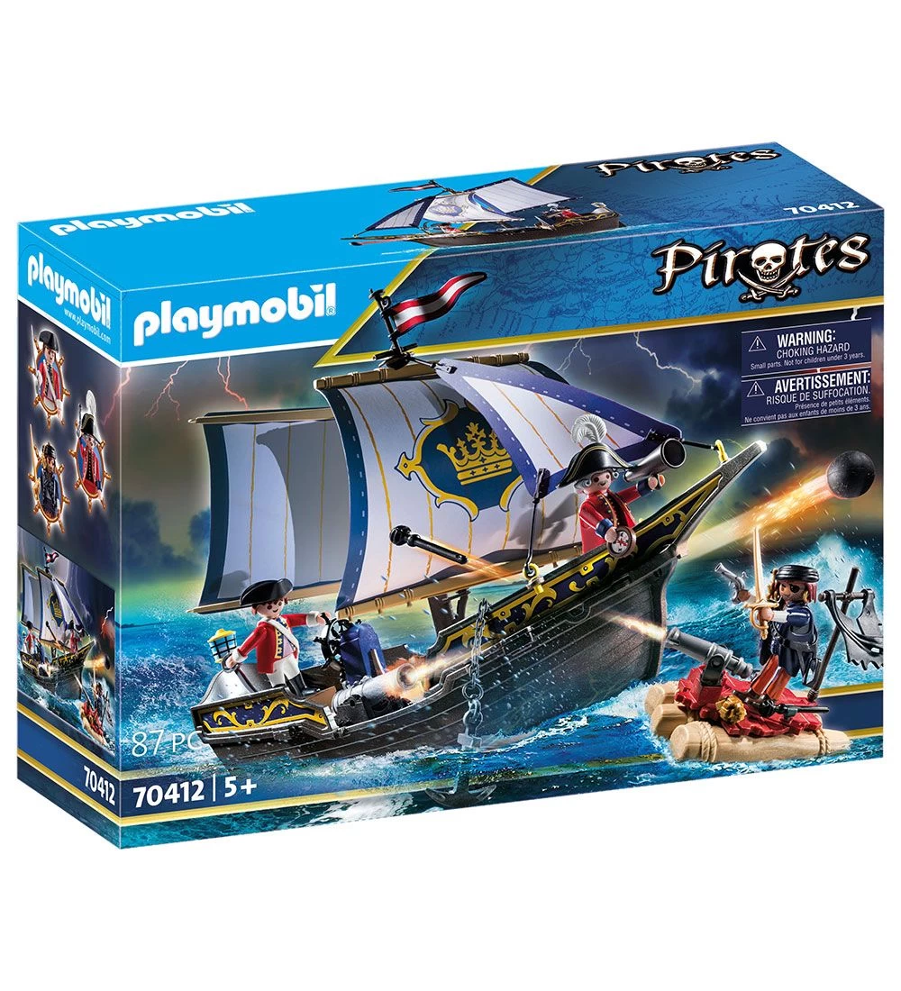 Playmobil Pirates - Rødjakkesejler - 70412 - 87 Dele