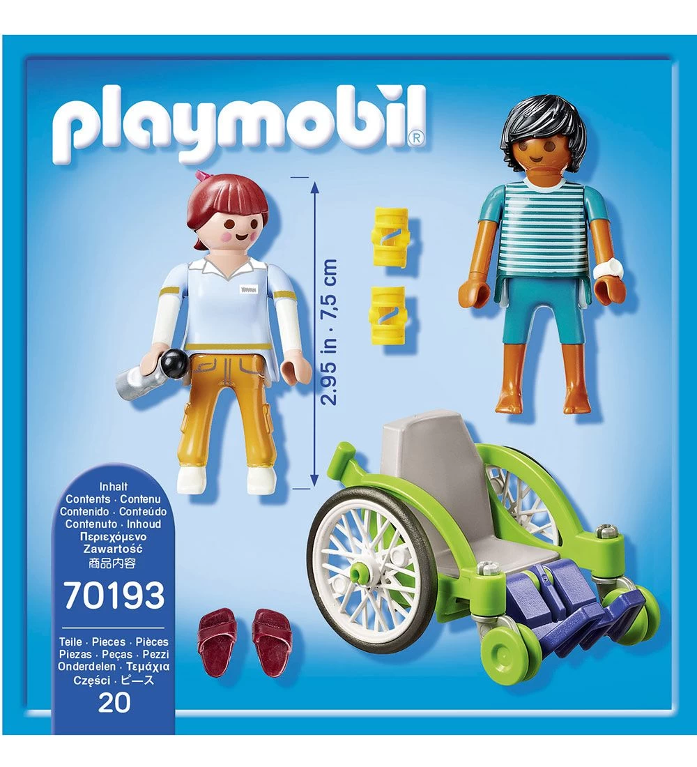 Playmobil City Life - Patient I Kørestol - 70193 - 20 Dele - Billede 3