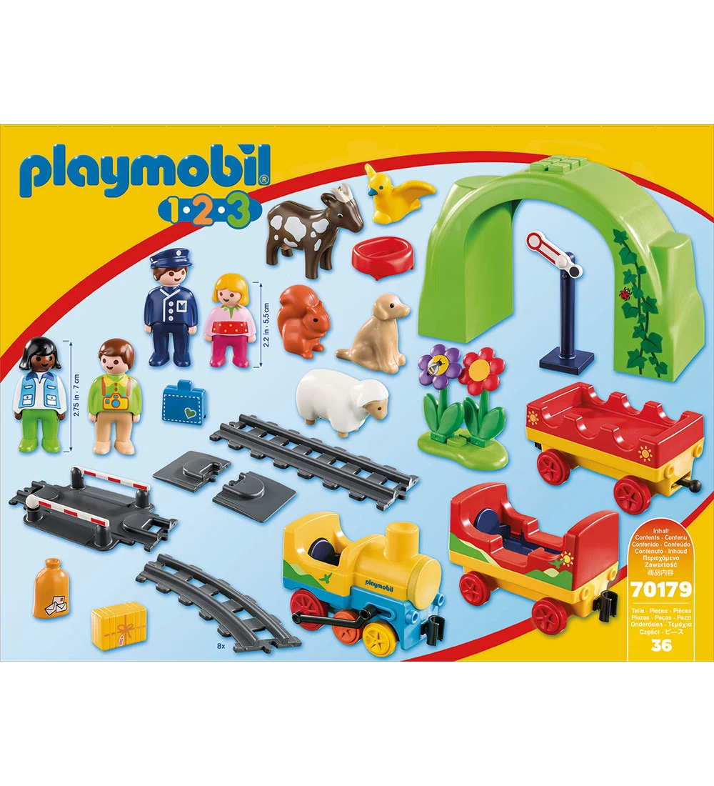 Playmobil 1.2.3 - Mit Første Togsæt - 70179 - 36 Dele - Billede 2