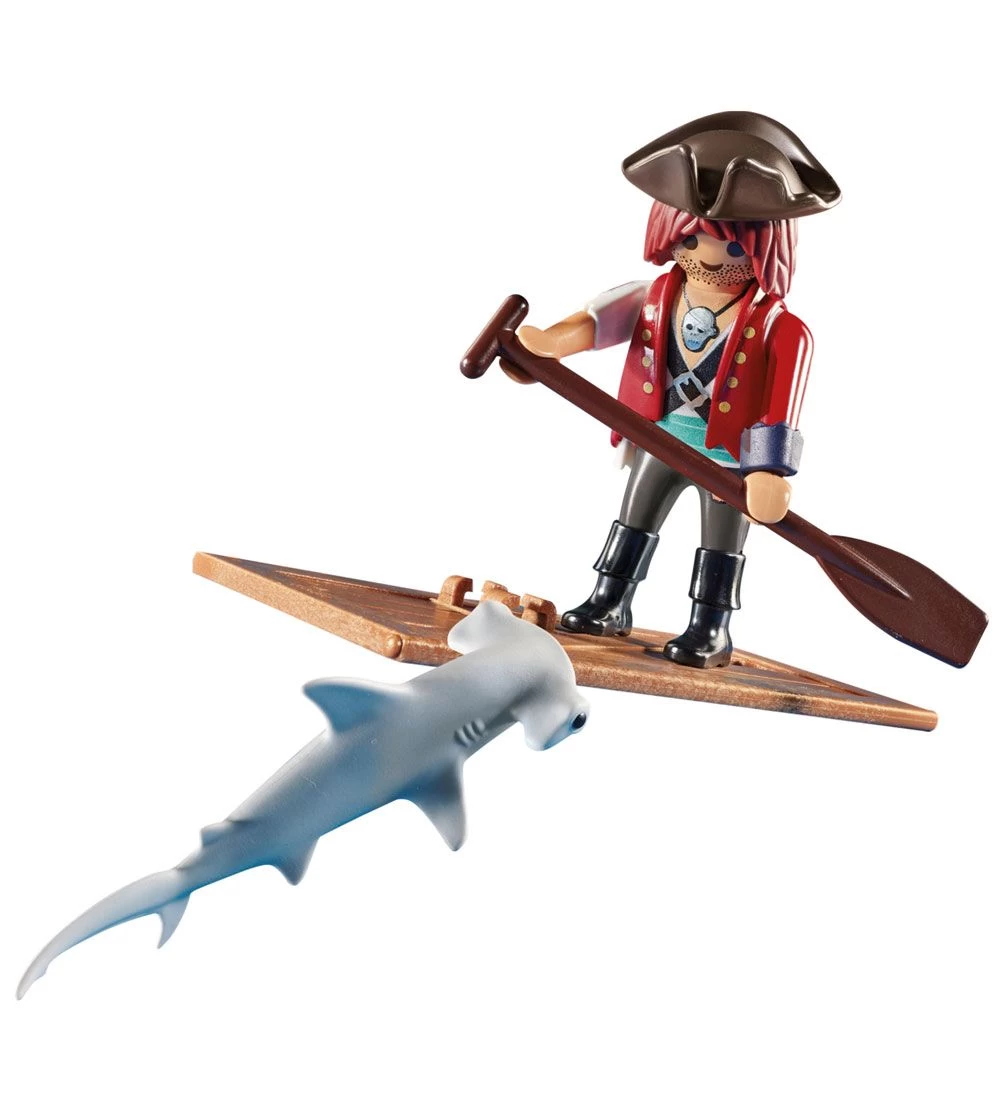 Playmobil SpecialPlus - Pirat Med Tømmerflåde Og Hammerhaj - 705 - Billede 2