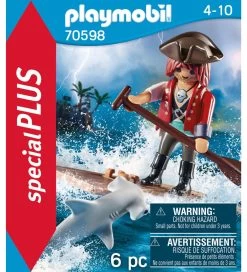 Playmobil SpecialPlus - Pirat Med Tømmerflåde Og Hammerhaj - 705