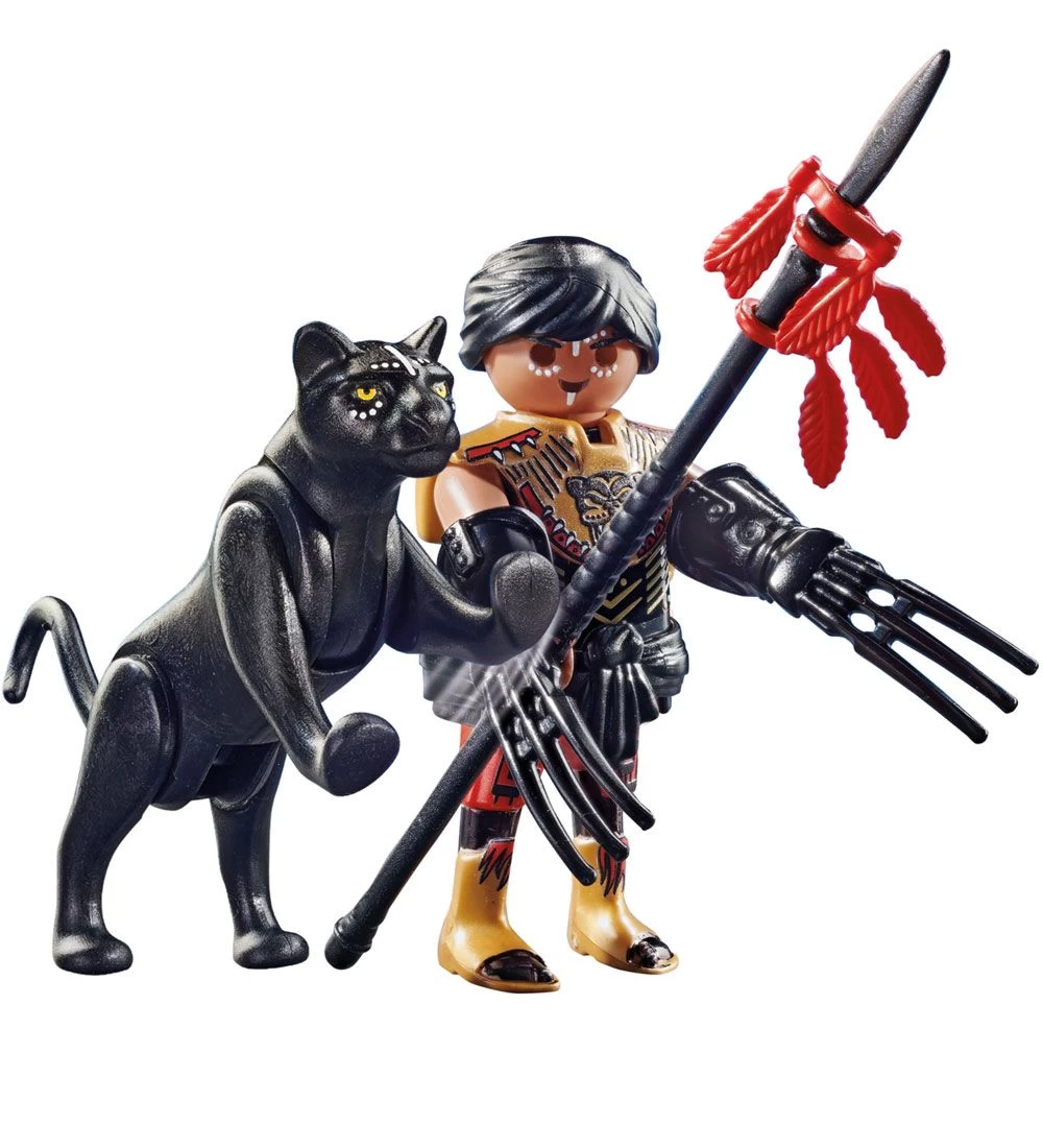 Playmobil SpecialPlus - Kriger Med Panter - 70878 - 9 Dele - Billede 2
