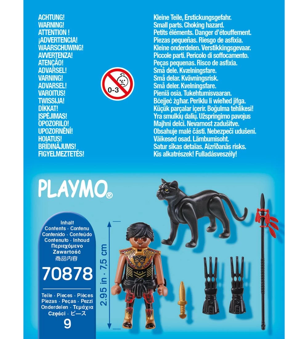 Playmobil SpecialPlus - Kriger Med Panter - 70878 - 9 Dele - Billede 3