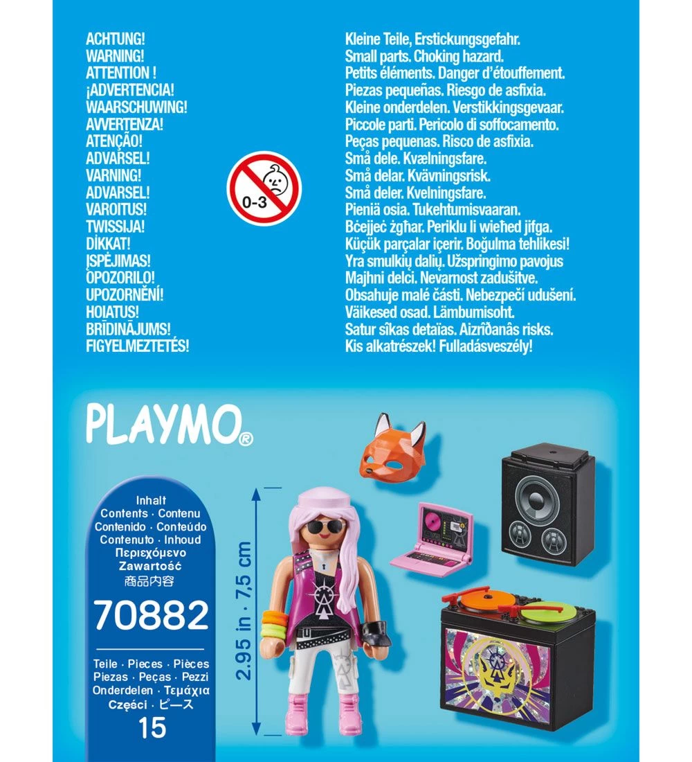 Playmobil SpecialPlus - DJ Med Pladespiller - 70882 - 11 Dele - Billede 3