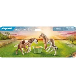 Playmobil Country - 2 Islandske Ponyer Med Føl - 71000 - 6 Dele