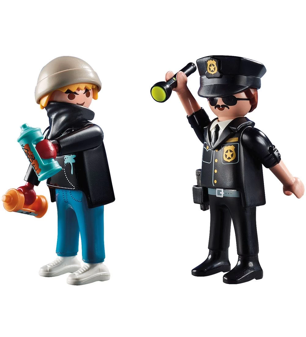 Playmobil DuoPack - Politibetjent Og Sprøjte - 70822 - 10 Dele - Billede 2