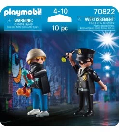 Playmobil DuoPack - Politibetjent Og Sprøjte - 70822 - 10 Dele