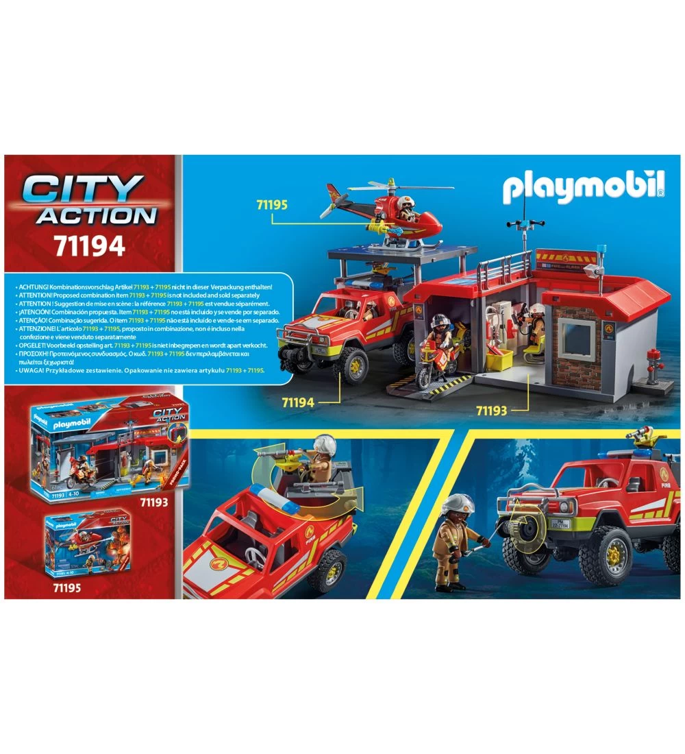 Playmobil City Action - Fire Rescue Truck - 71194 - 49 Dele - Billede 3