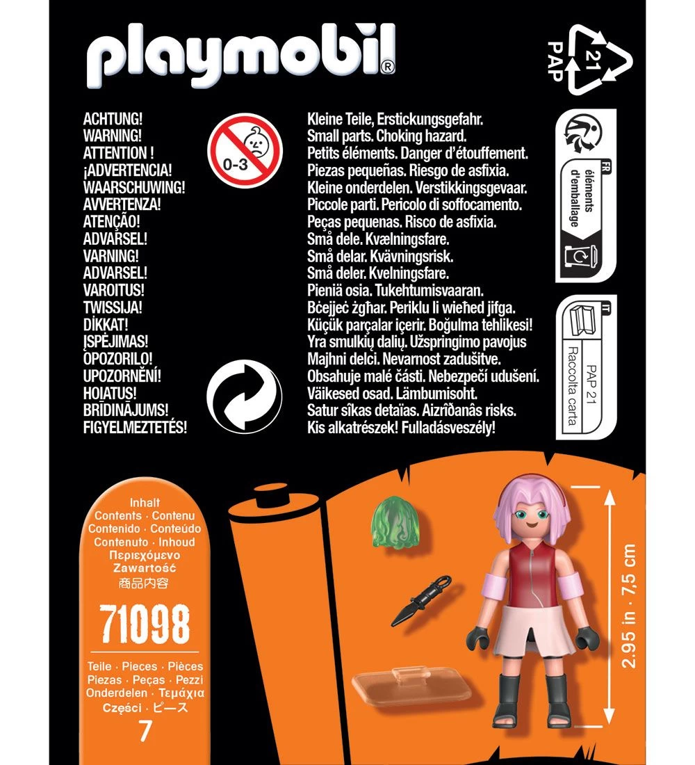 Playmobil Naruto - Sakura - 71098 - 7 Dele - Billede 3