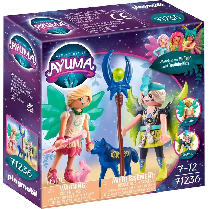 Playmobil 71236 Adventures Of Ayuma Crystal And Moon Fairies With Soul Animals