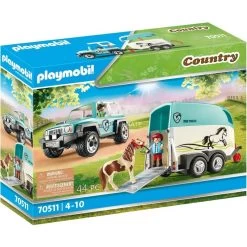 Playmobil Car With Pony Trailer 70511