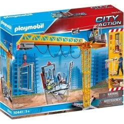 Playmobil City Action RC Fjernstyret Byggekran Med Byggedele 70441