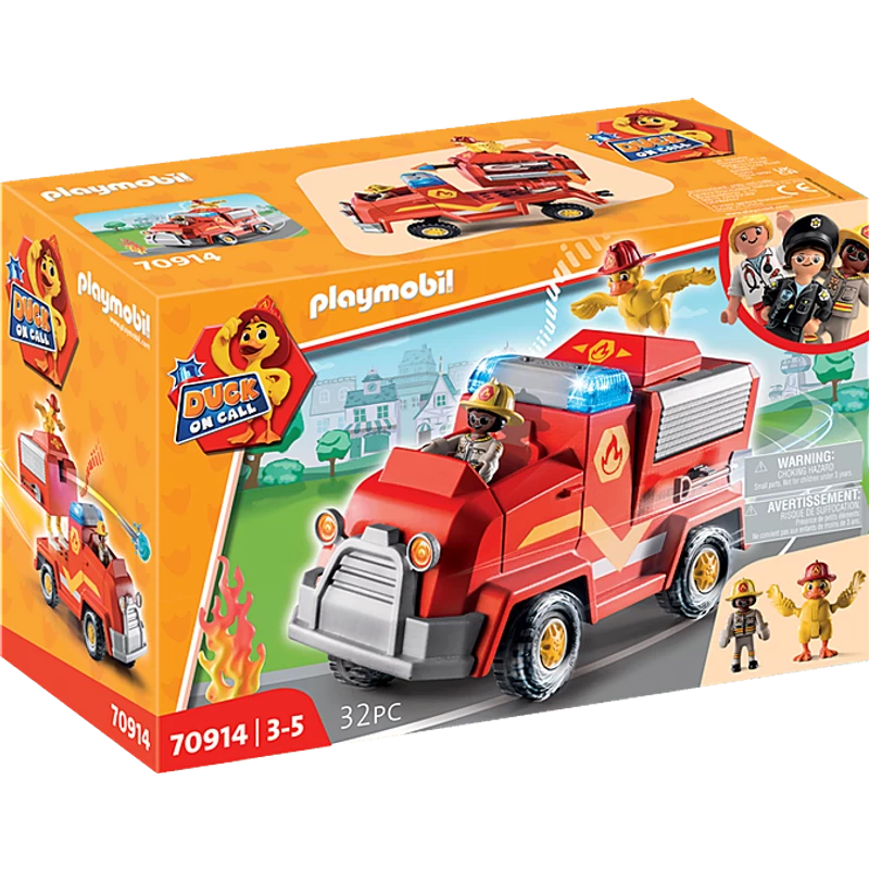 Playmobil Duck On Call Fire Brigade Emergency Vehicle 70914