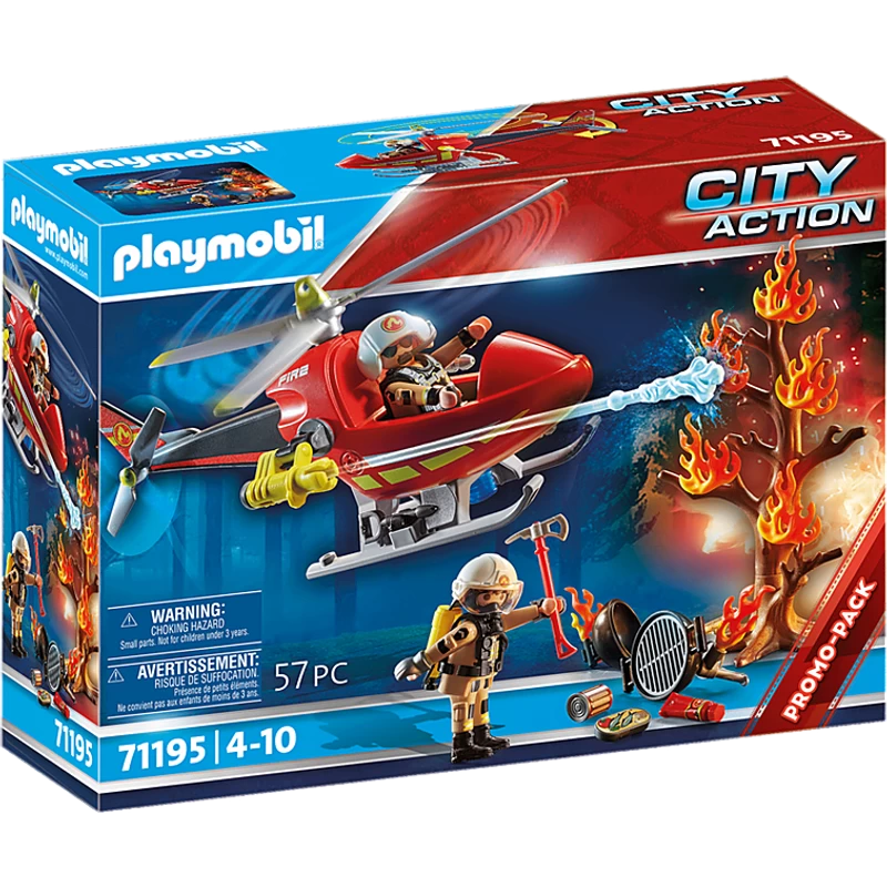 Playmobil Fire Rescue Helicopter 71195