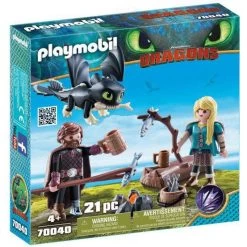 Playmobil Hiccup & Astrid With Baby Dragon 70040