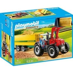 Playmobil Tractor With Feed Trailer 70131