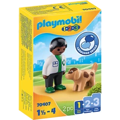 Playmobil Vet With Dog 70407
